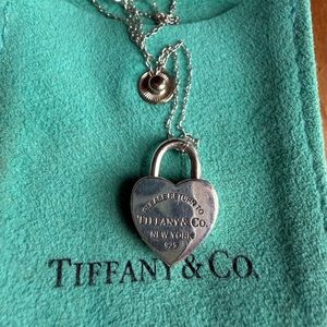Tiffany & Co. Heart Lock Pendant Necklace
